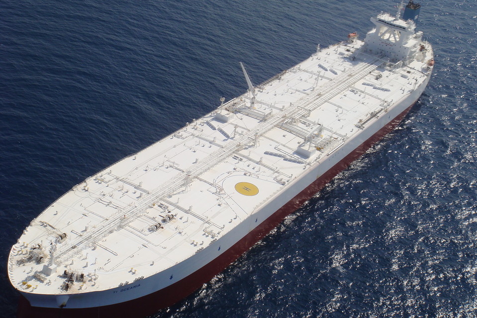 The TI Oceania supertanker which is being used by oil trading house Vitol to store oil until the commodity's price rises.